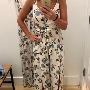 American Eagle Floral Split-Leg Jumpsuit
